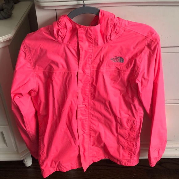 Girls XL north face rain jacket